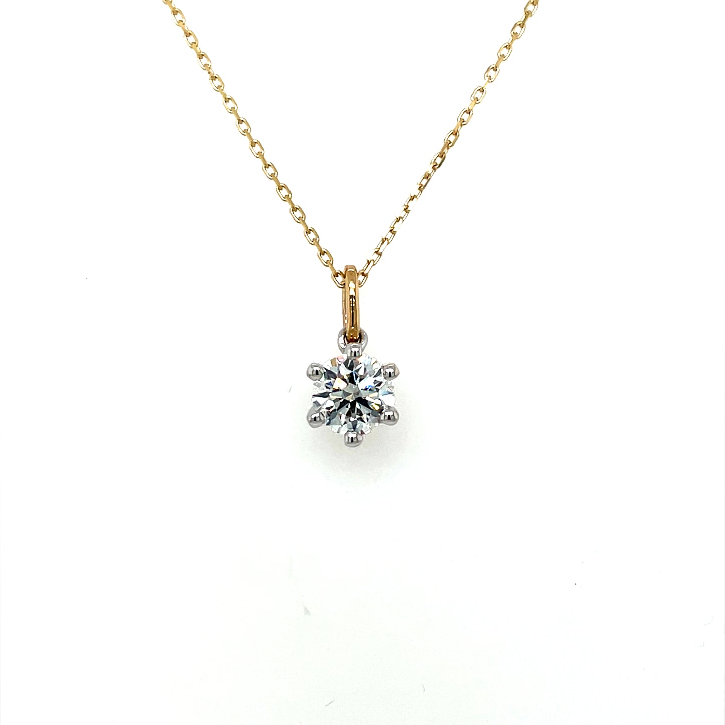 9ct Gold Lab Grown 1.00ct Diamond Solitaire Pendant DP091