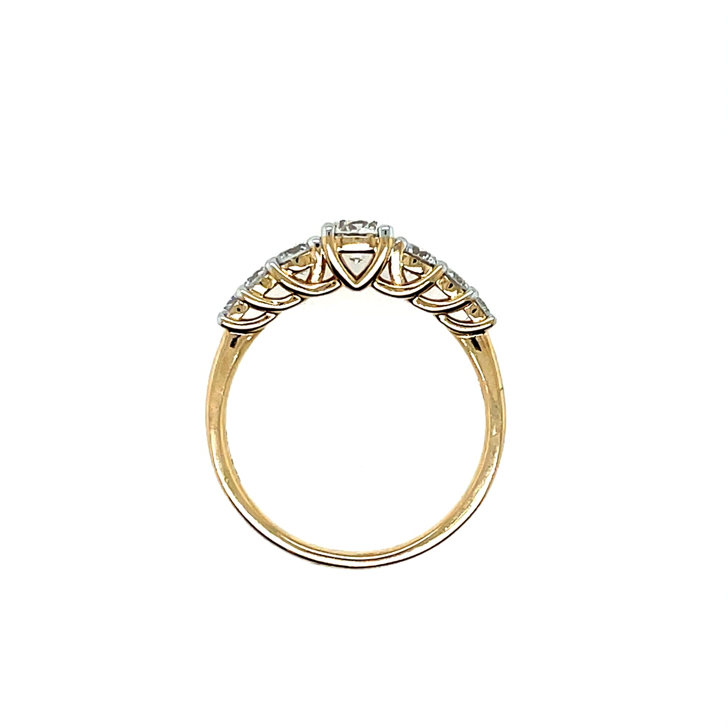 9ct Yellow Gold Lab Grown 1.00ct 7Stone Graduated Diamond Ring X145