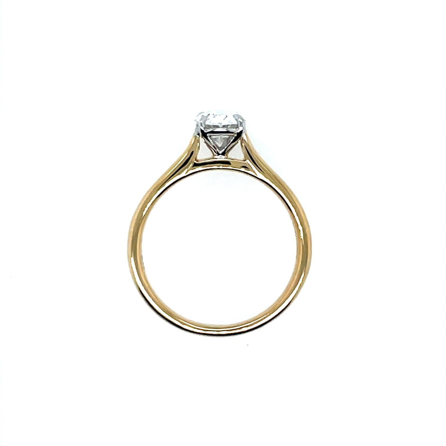 9ct Yellow Gold Lab Grown 1.00ct Oval Diamond Ring Z240