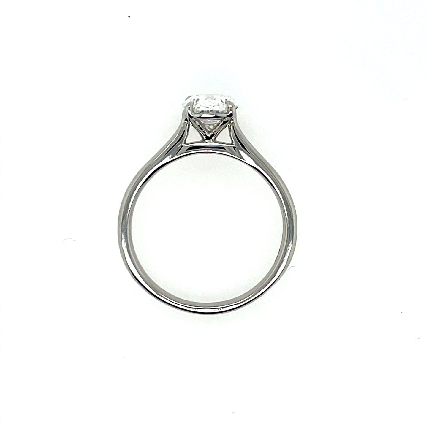 9ct White Gold Lab Grown 1.50ct Oval Diamond Ring Z243