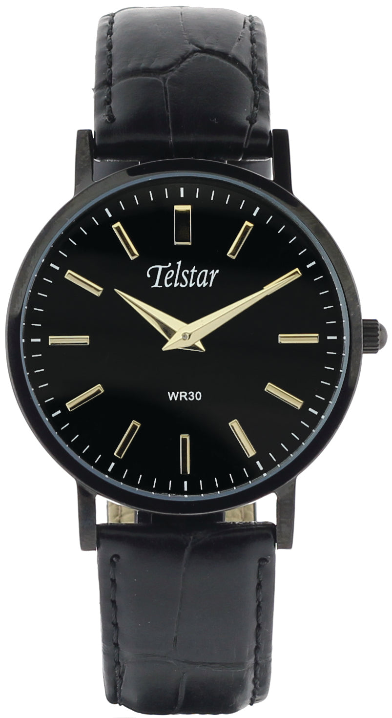 Telstar Men's Black Strap Watch M1080 LKK