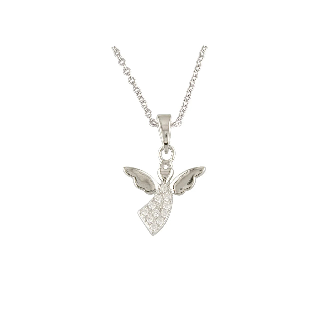 Sterling Silver Flying Angel Pendant N4328