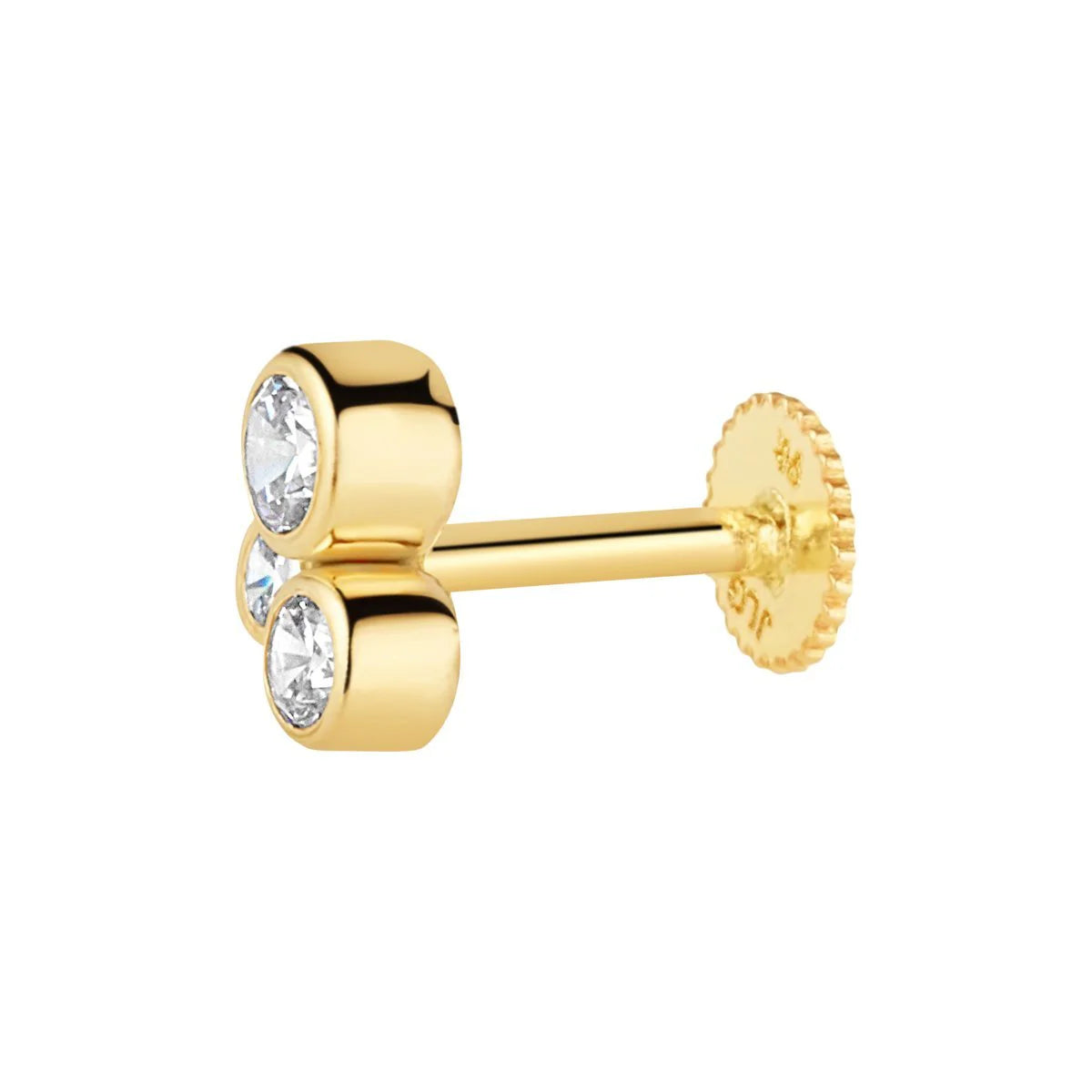 9ct Gold Trilogy Piercing Earring NG3403