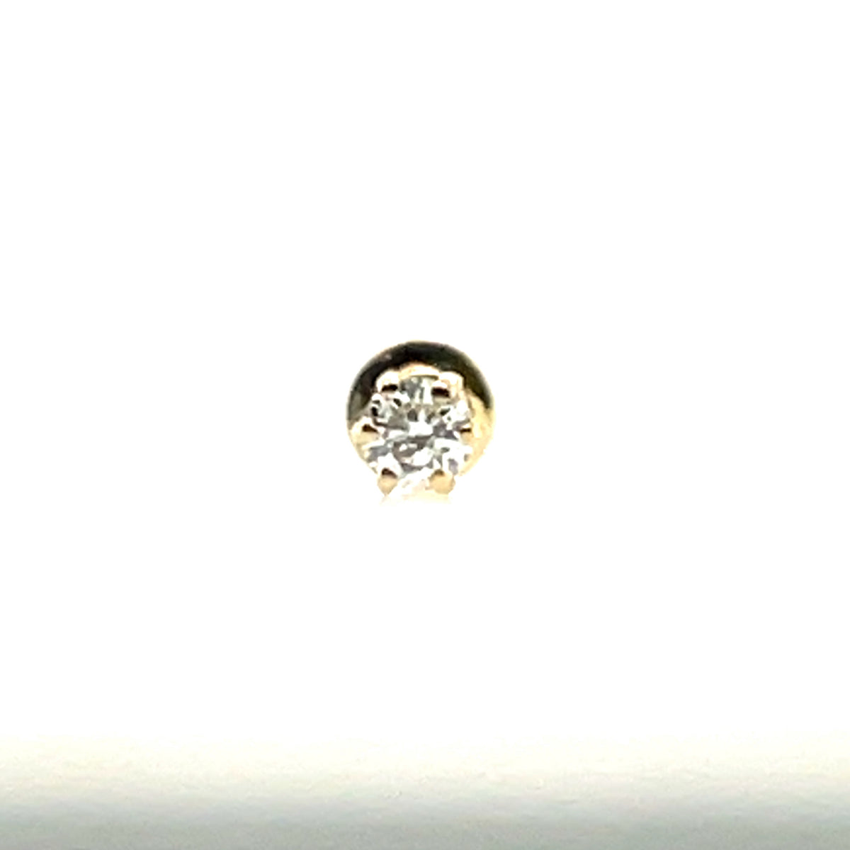 9ct Yellow Gold Lab Diamond Claw Set Piercing NG3833