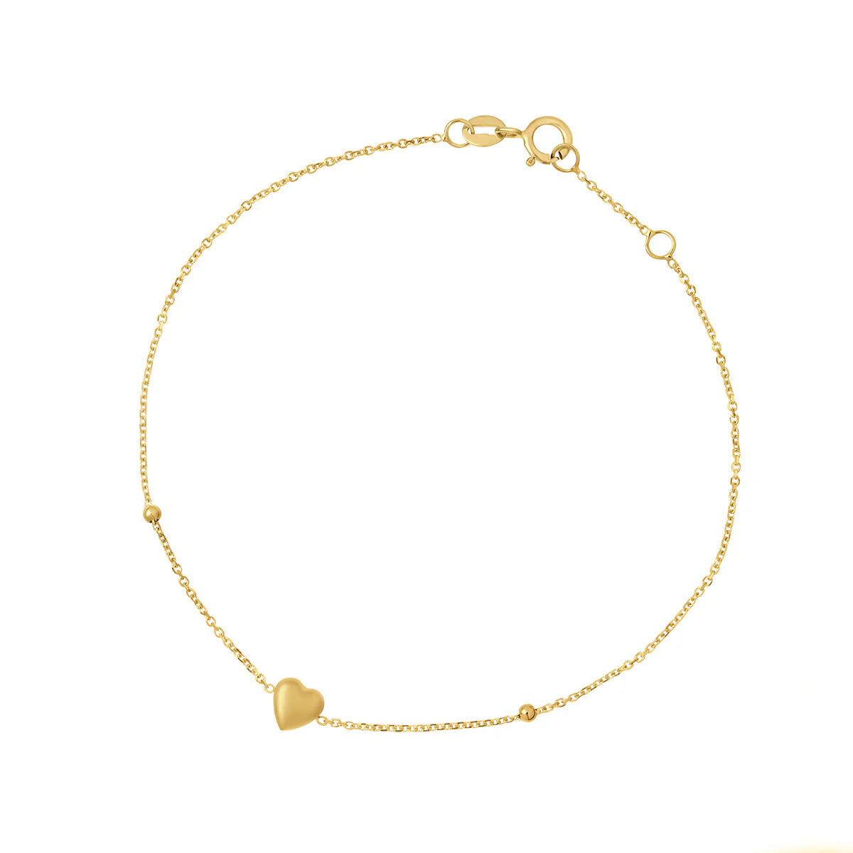 9ct Gold Bubble Heart Bracelet GB487