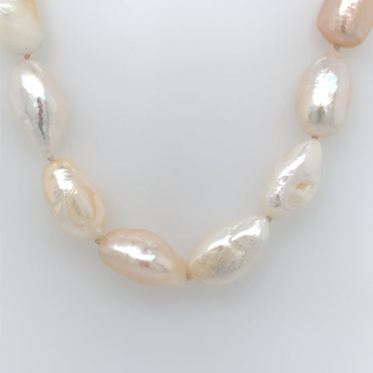 Baroque Pearl 12-14mm Necklace 9ct Gold Clasp NN1242G