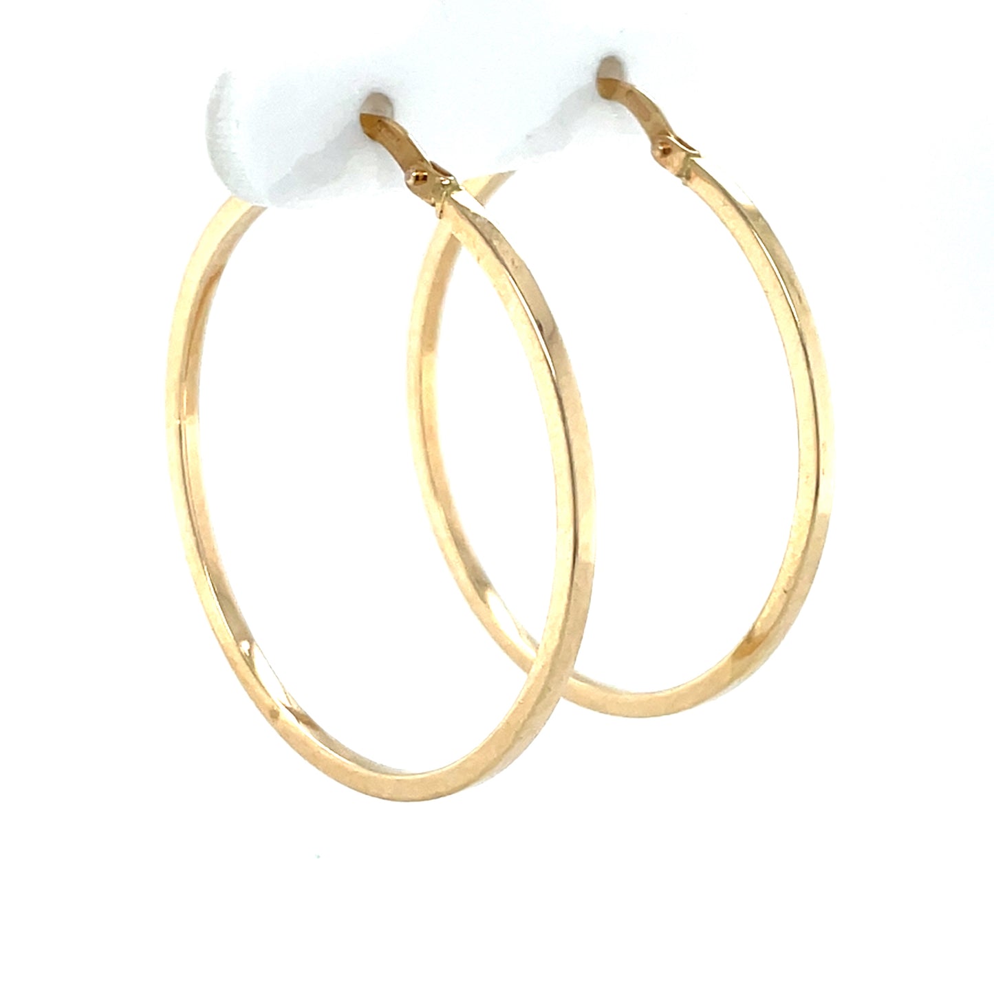 9ct Gold 30mm Square Hoop Earrings GE1042