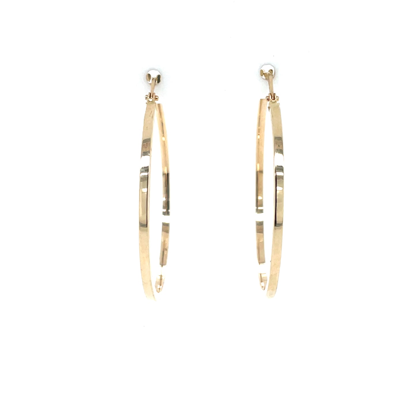 9ct Gold 30mm Square Hoop Earrings GE1042