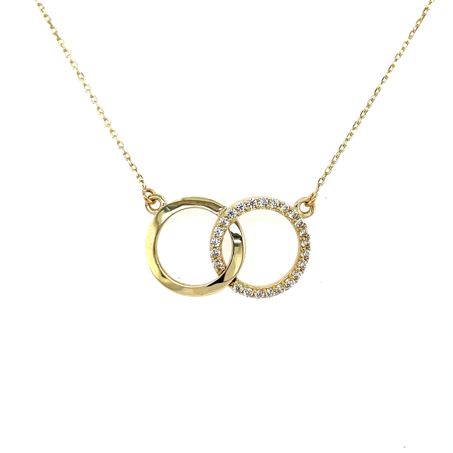 9ct Gold CZ Circle Pendant GPZ439