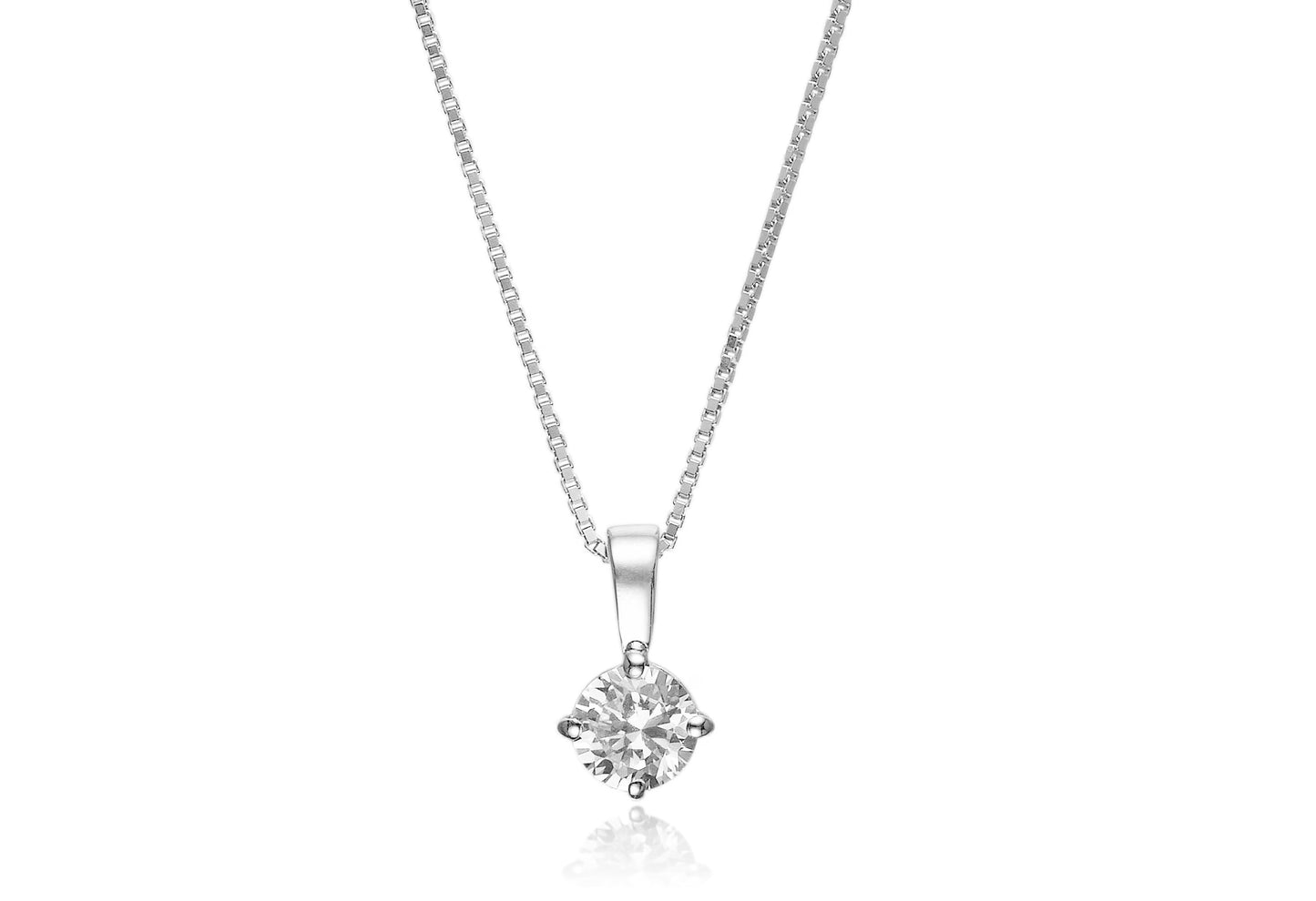 SIF JAKOBS Princess Round Pendant 6mm SJ-P6MMRD-CZ/45