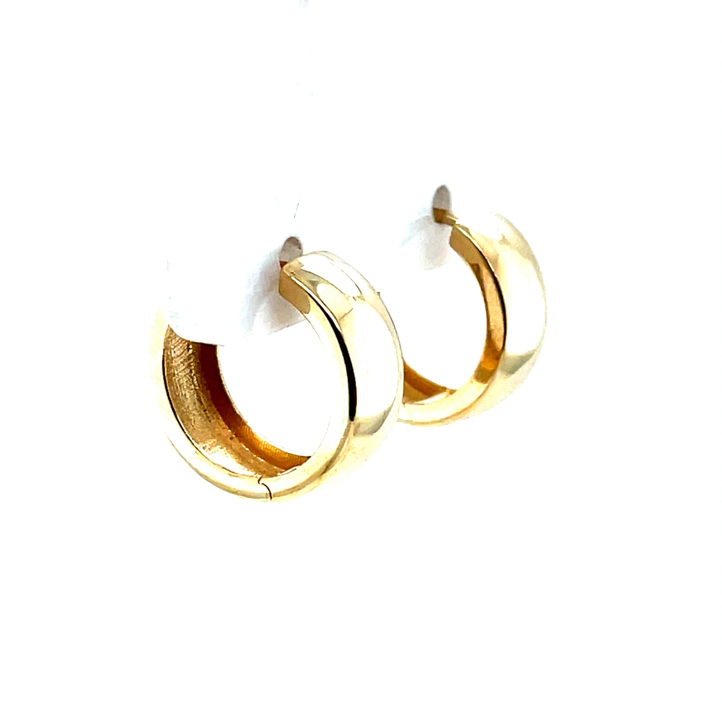 9ct Gold 11mm Wide Hoop Earrings GE1068