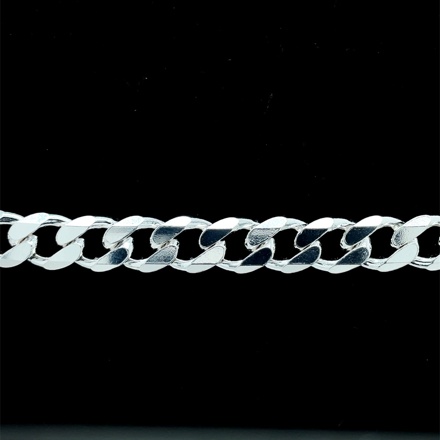 Sterling Silver 21cm Men's 8mm Metric Curb Bracelet SC306.21