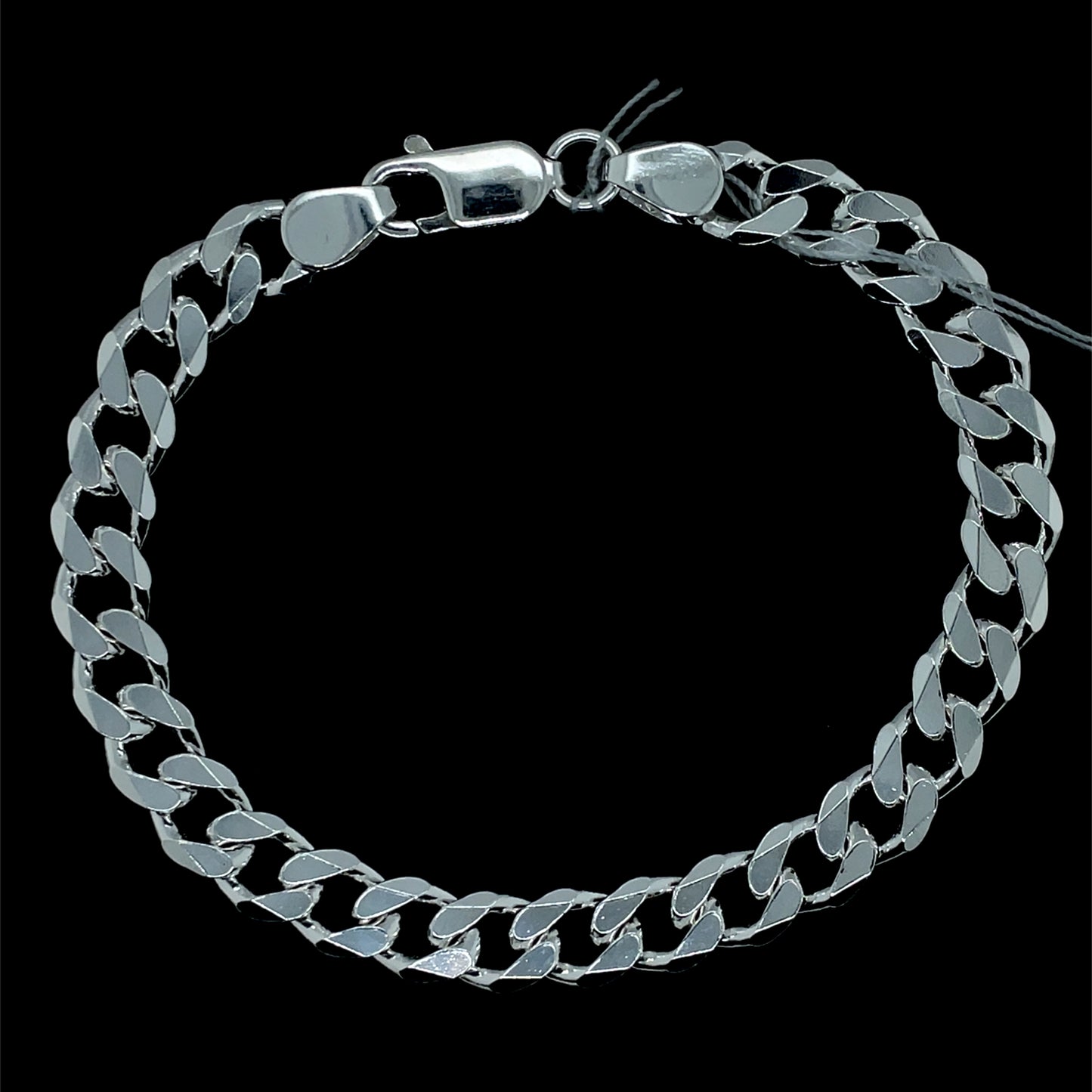 Sterling Silver 21cm Men's 8mm Metric Curb Bracelet SC306.21