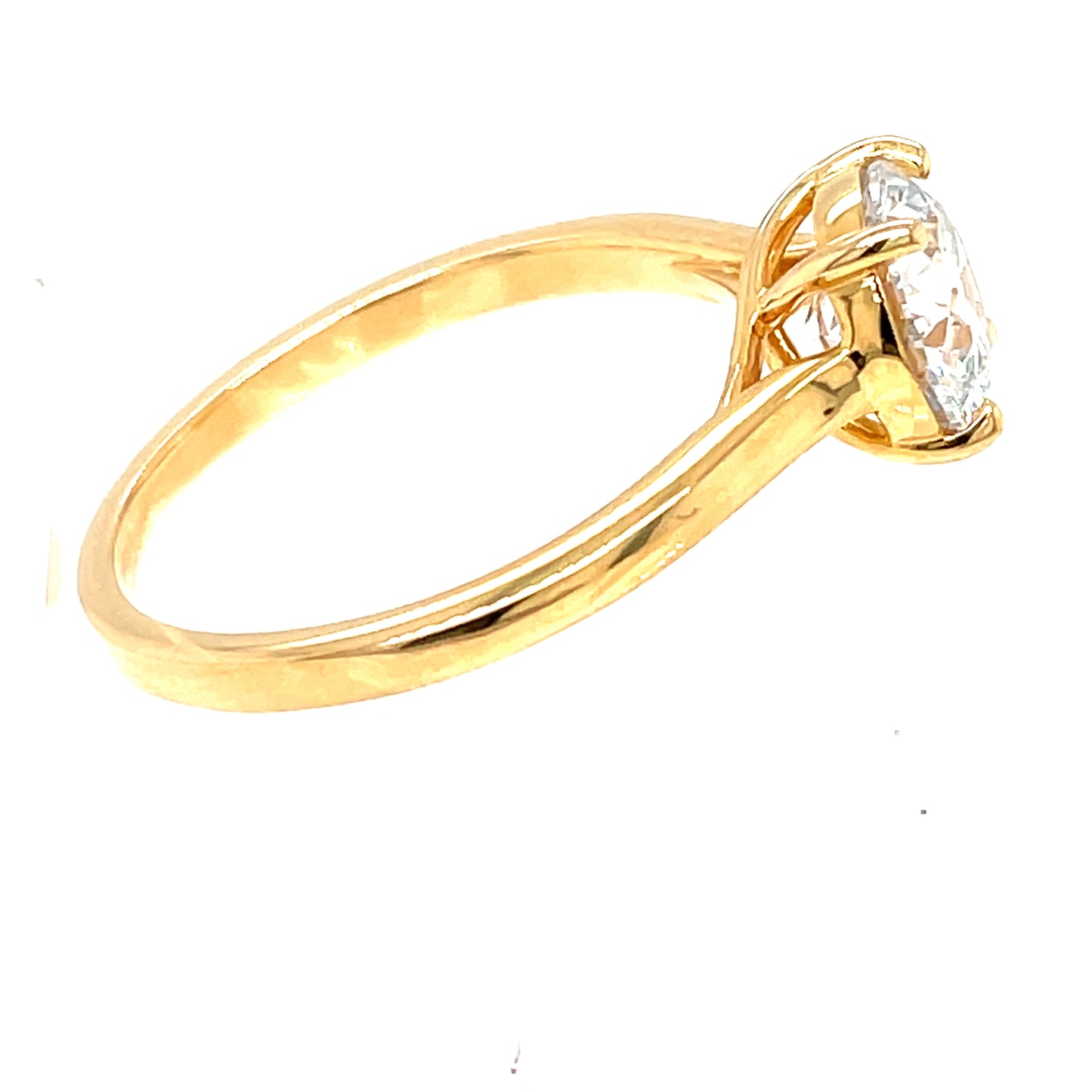 18ct Yellow Gold Lab Grown Round 1.52ct Solitaire Diamond Ring R-73