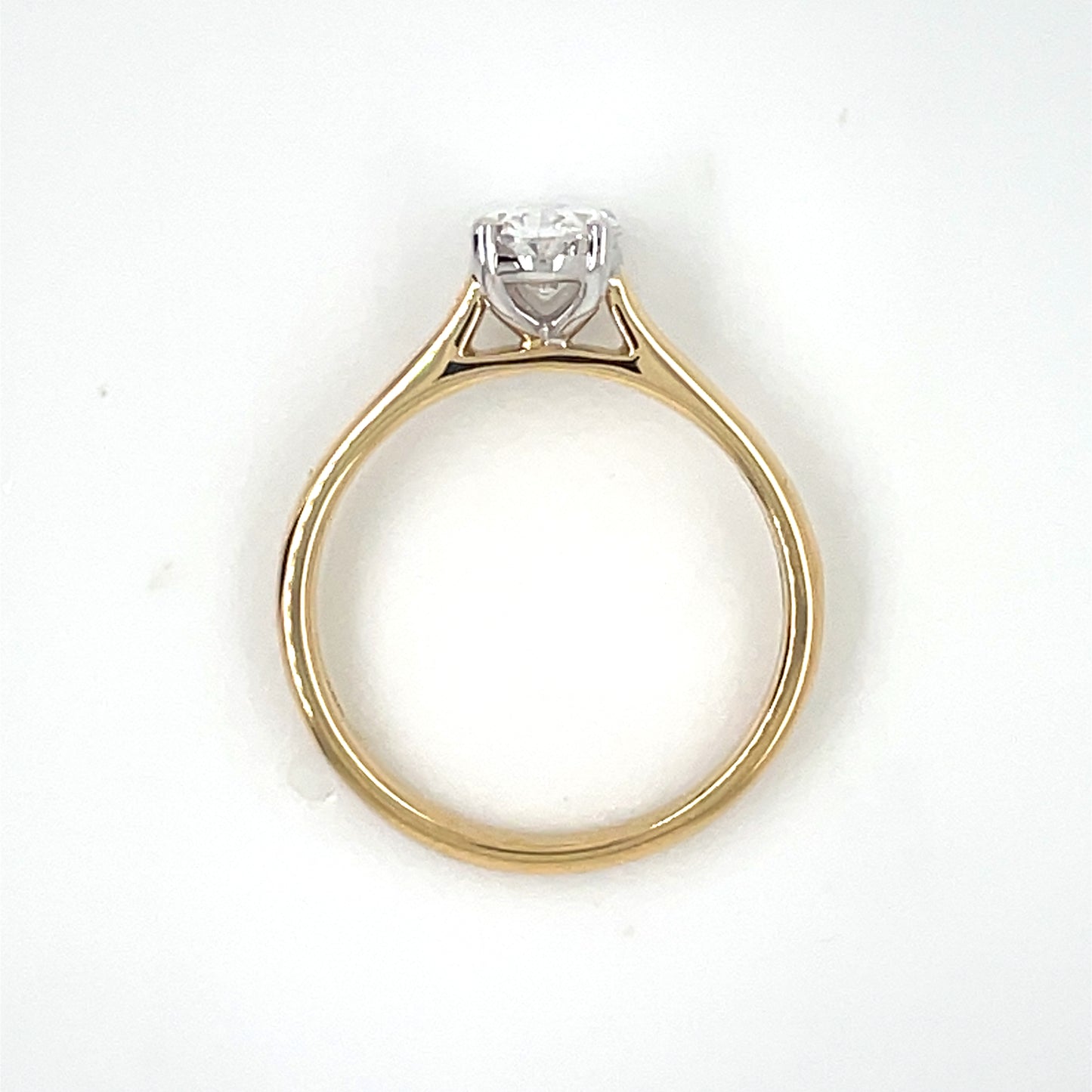 18ct Yellow Gold Lab Grown 1ct Oval Diamond Engagement Ring Z238