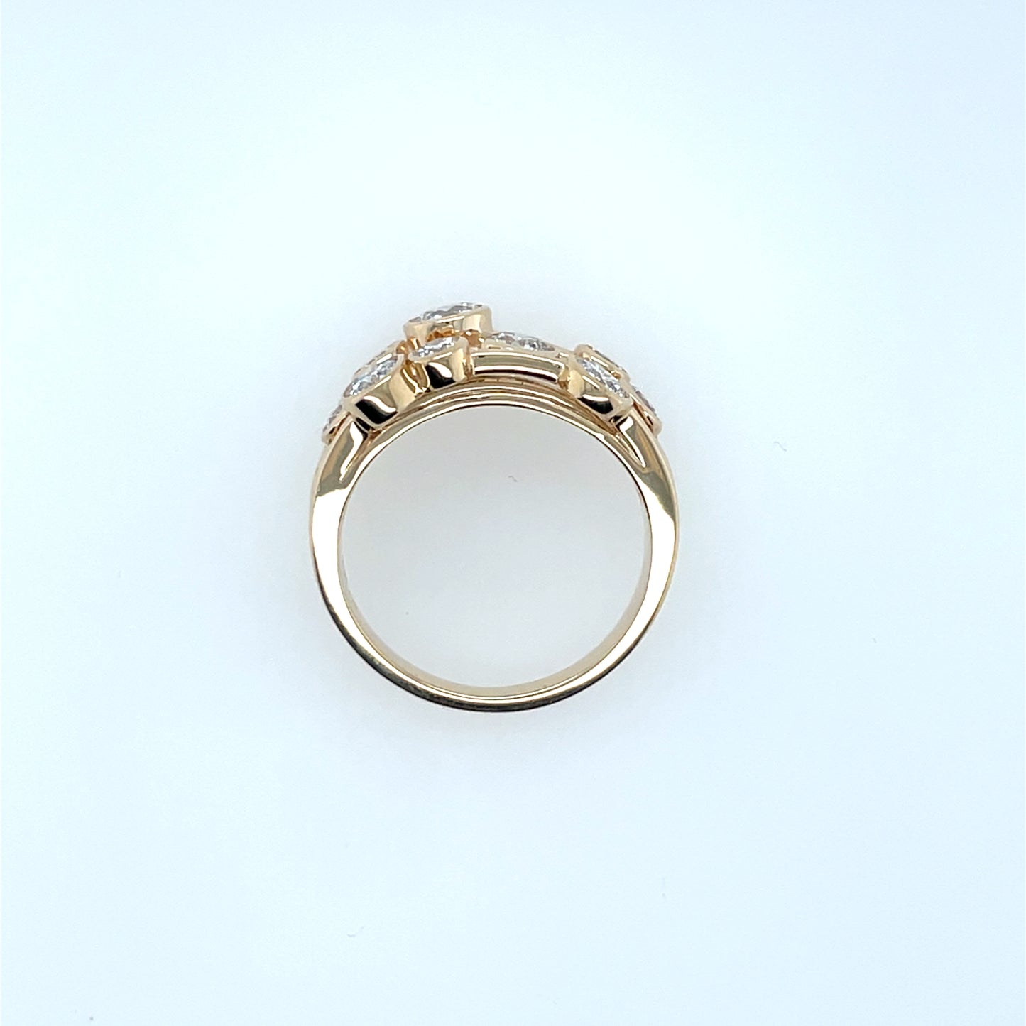 9ct Yellow Gold Lab Grown Diamond 1.61ct Bubble Ring Y13