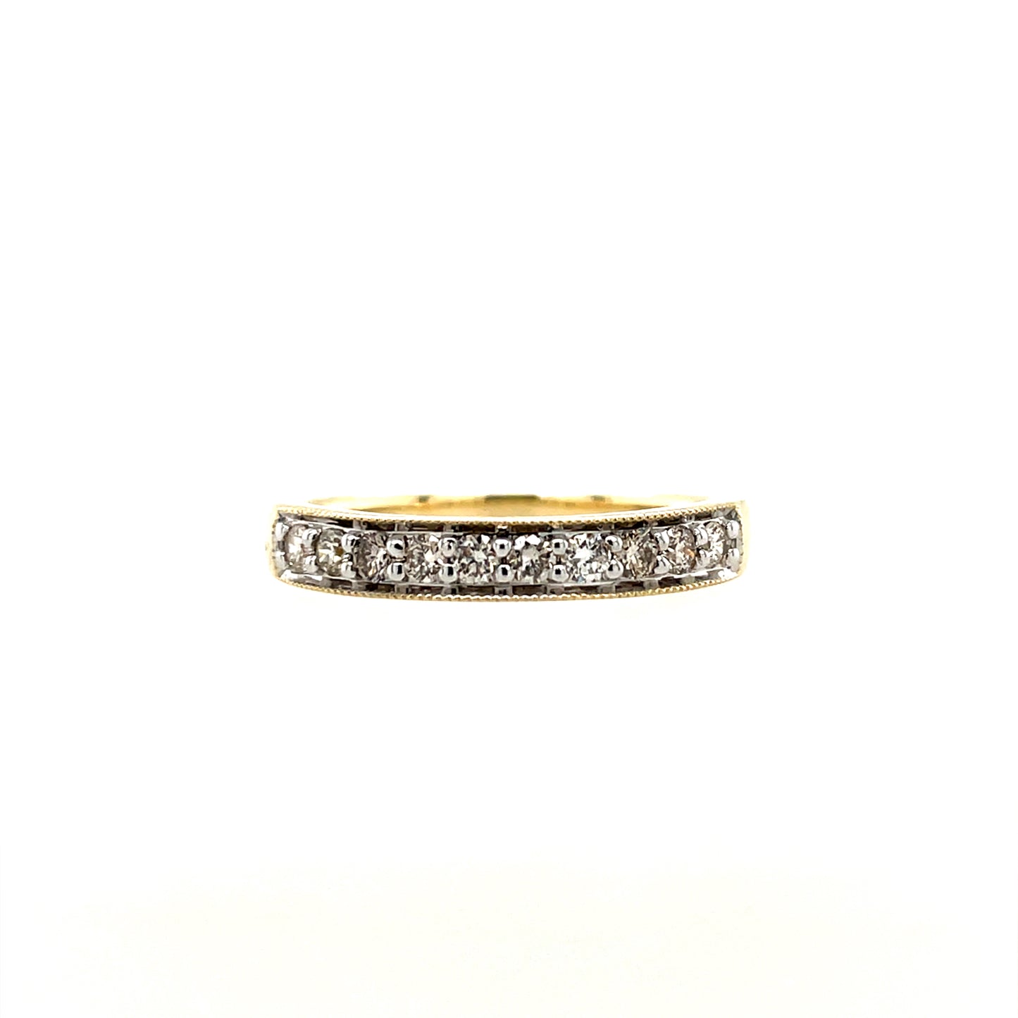 9ct Gold Classic Diamond Pavé Band 0.33ct X116