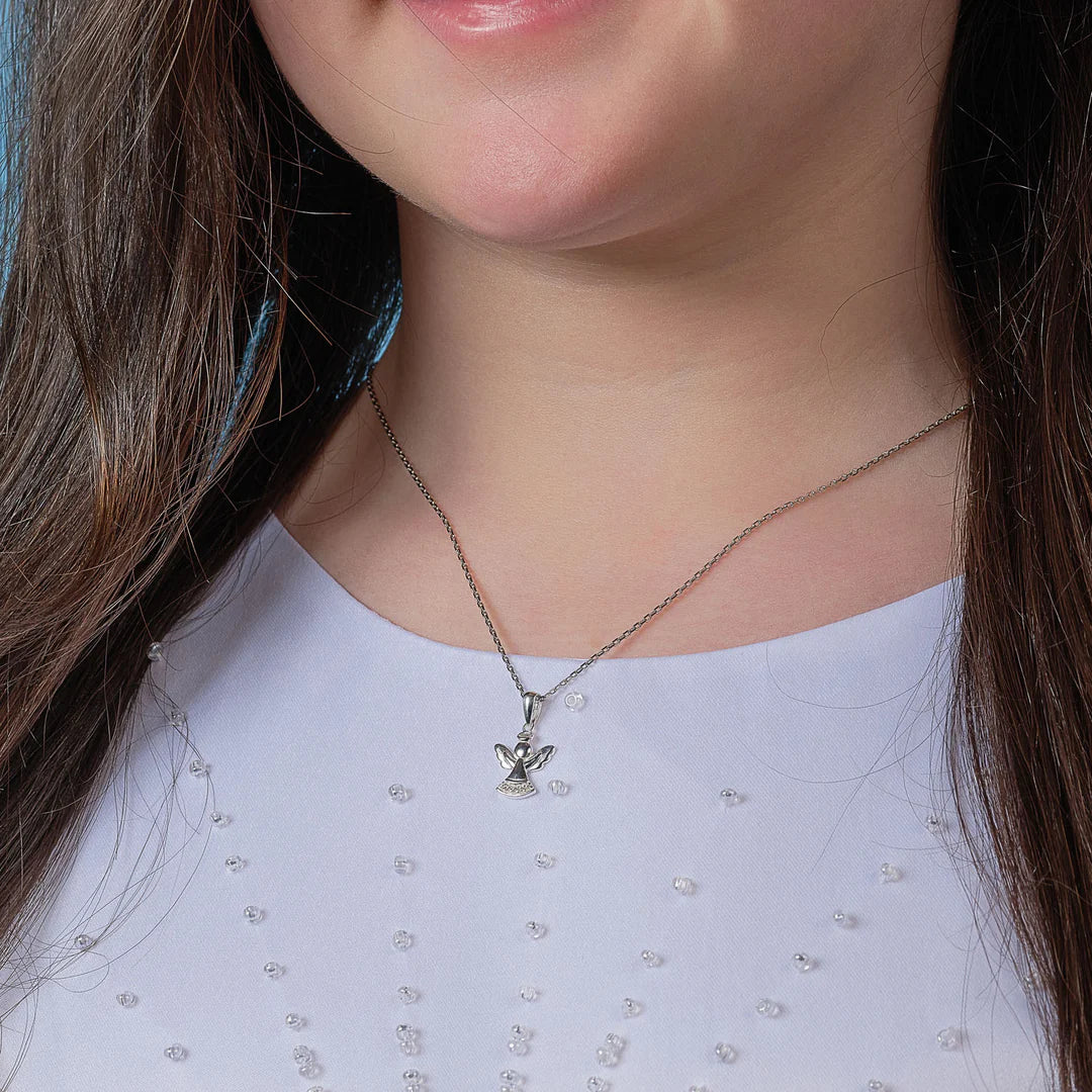 Sterling Silver Guardian Angel Pendant R44890