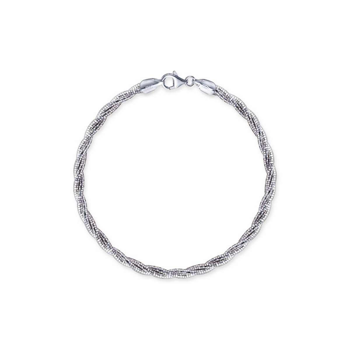 Real Effect Silver Rope Bracelet REB7WHT