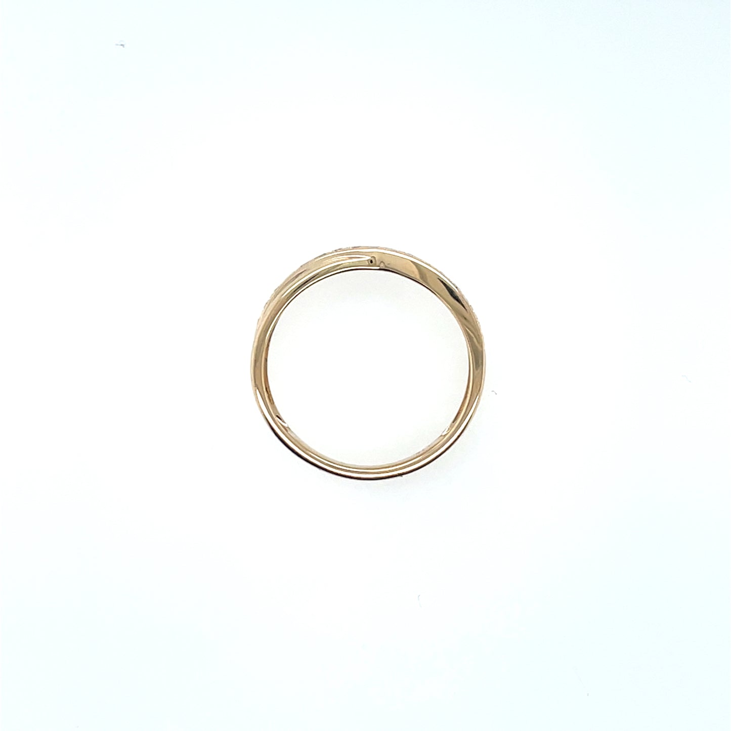 9ct Yellow Gold Diamond 0.20ct Crossover Ring X150