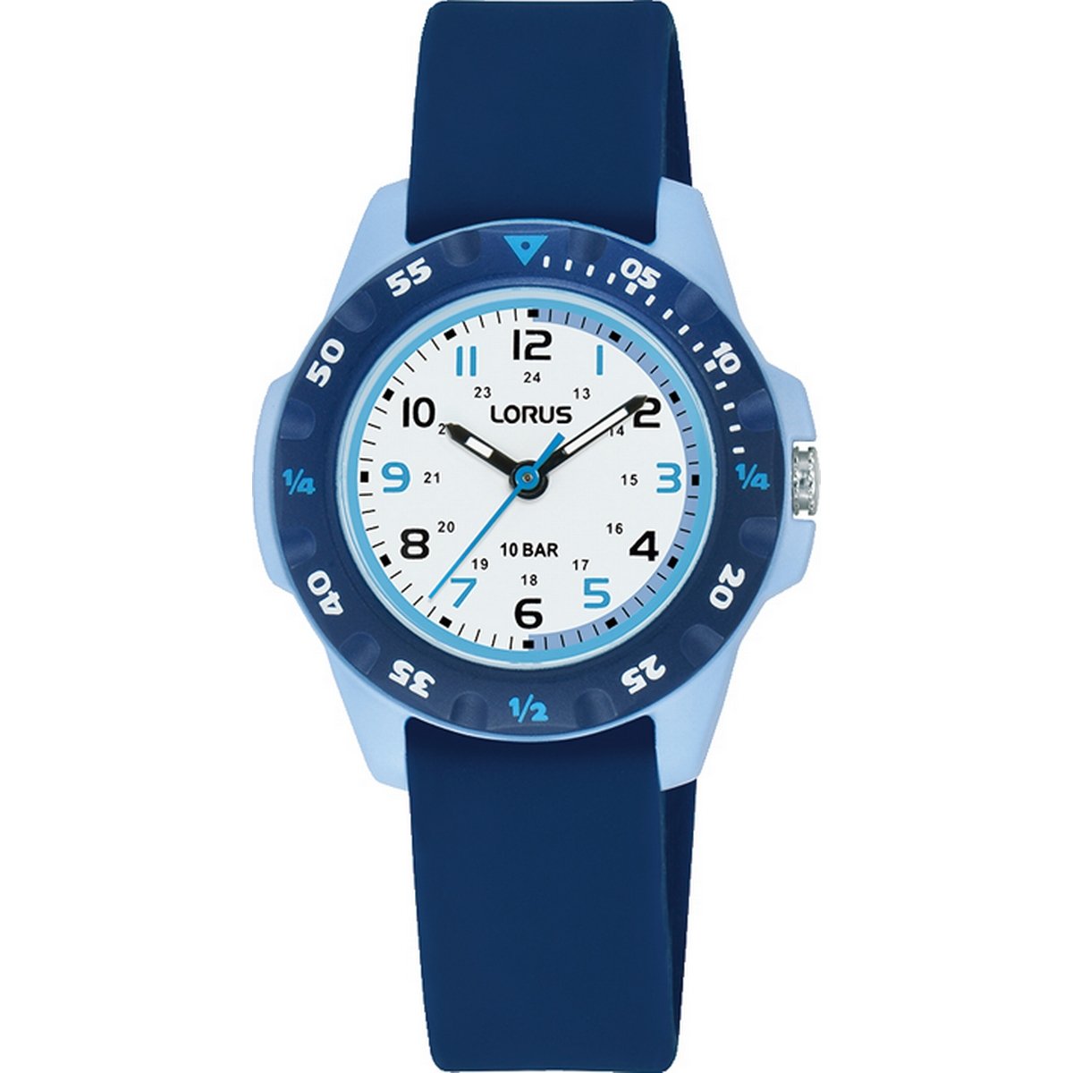 LORUS QUARTZ KIDS WHITE DIAL BLUE SILICONE STRAP RRX61JX9