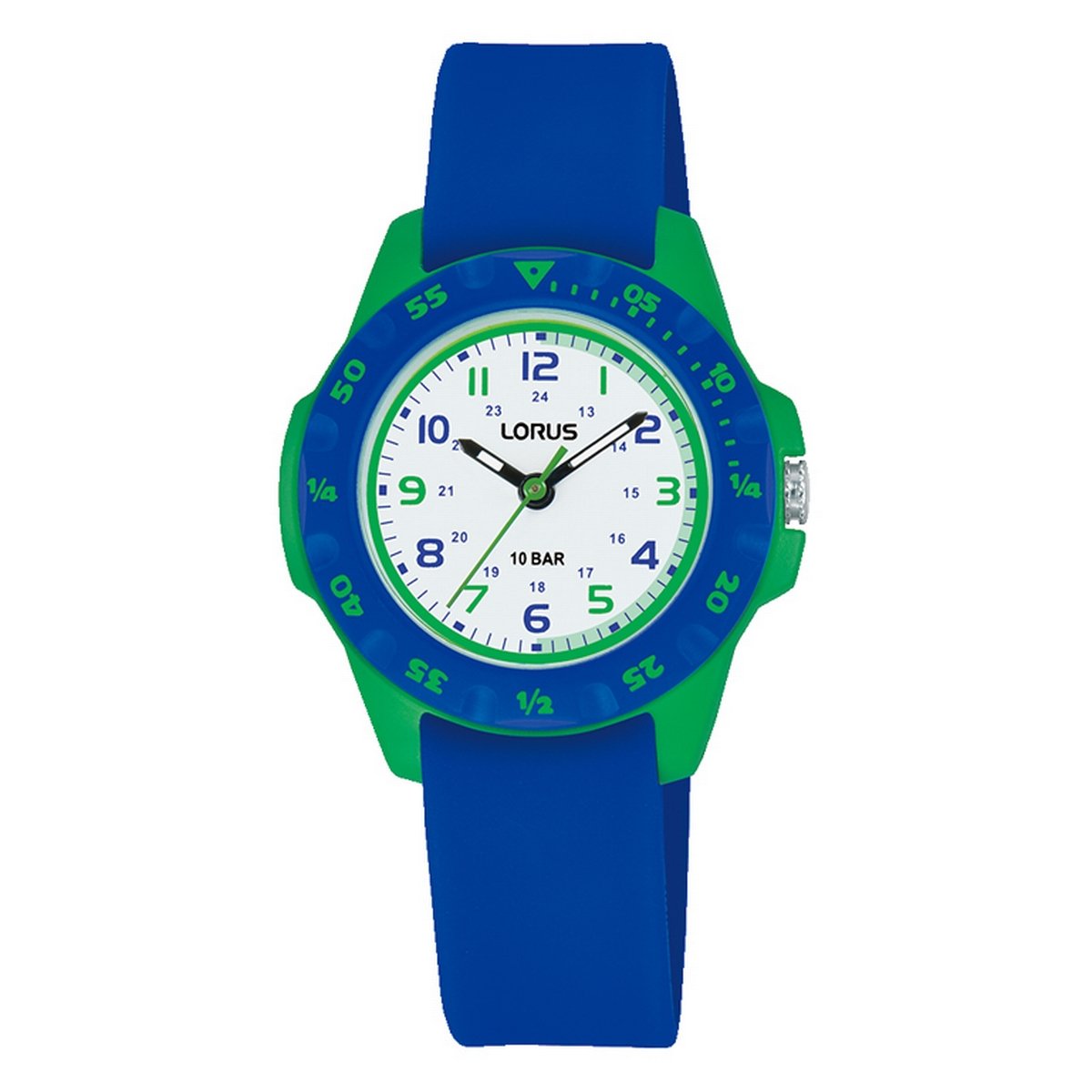 LORUS QUARTZ KIDS WHITE DIAL BLUE SILICONE STRAP RRX63JX9