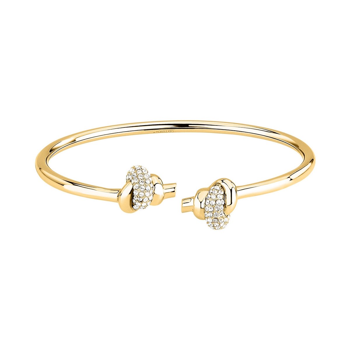 MORELLATO 18k GOLD PLATED LEGAME BANGLE STAINLESS STEEL CRYSTAL SAZO09