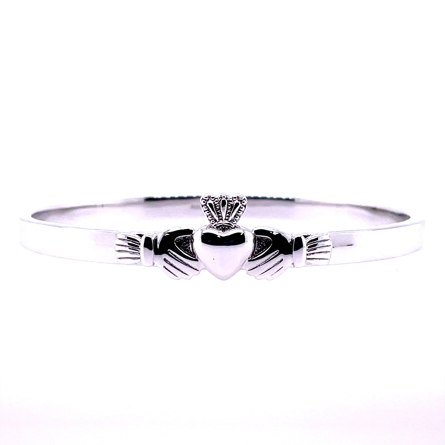 Silver Claddagh Bangle SB020
