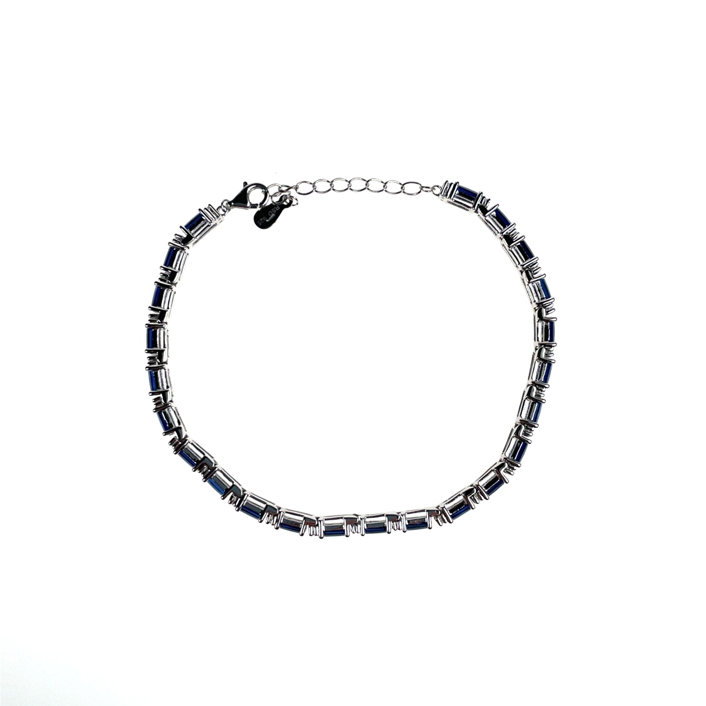 Sterling Silver Sapphire CZ Bracelet SB8129/S