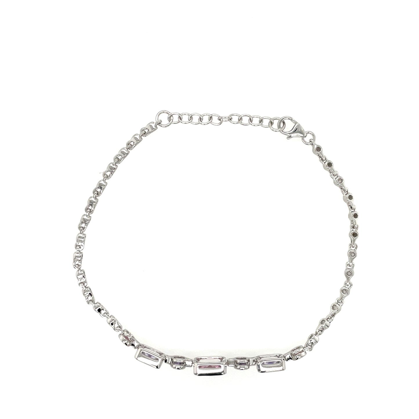 Sterling Silver Pink / Lavender Bracelet SB8357/AM