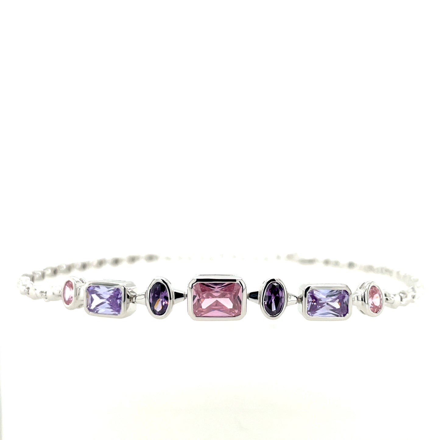 Sterling Silver Pink / Lavender Bracelet SB8357/AM