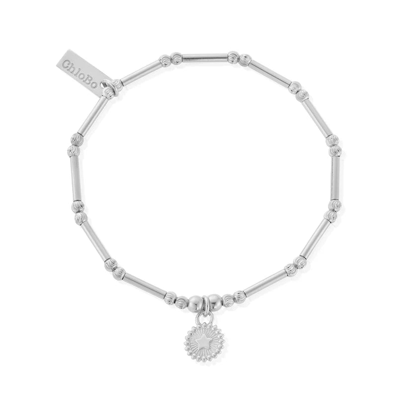 ChloBo Dainty Moon Cut Sparkle Star Bracelet