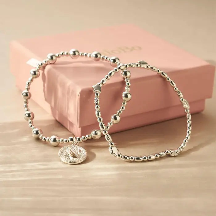 ChloBo Sterling Silver Freedom Set Of 2 Bracelets