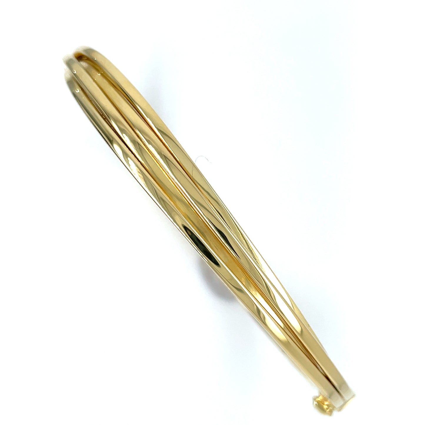 9ct Gold Crossover Oval Bangle GB422