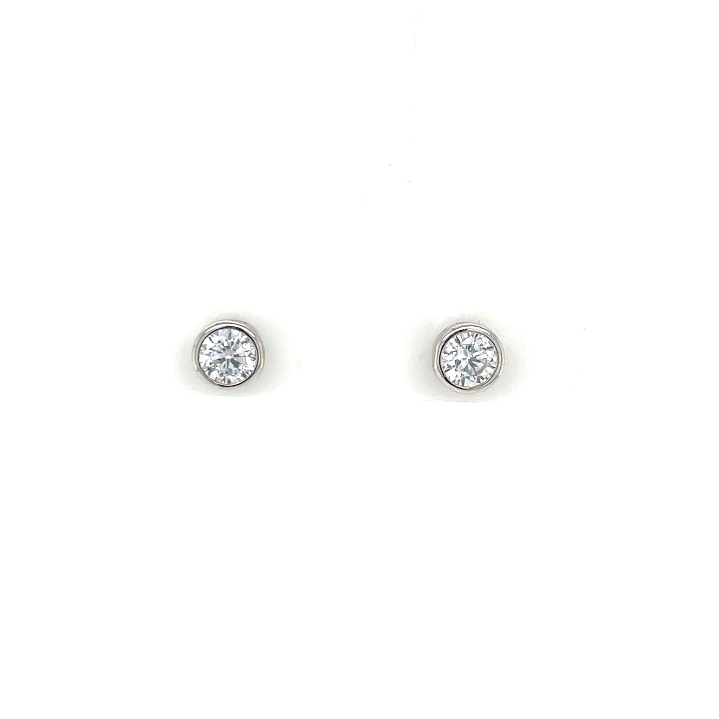 Sterling Silver 4mm CZ Stud Earrings SER115