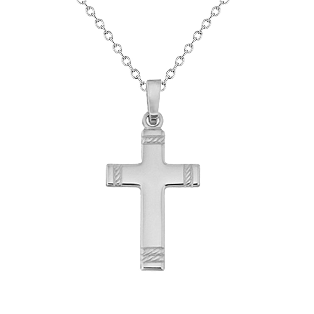 Sterling Silver Rope Edge Cross SP1158