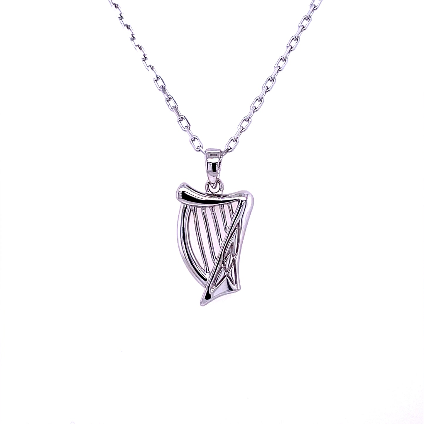 Sterling Silver Harp Pendant SP598
