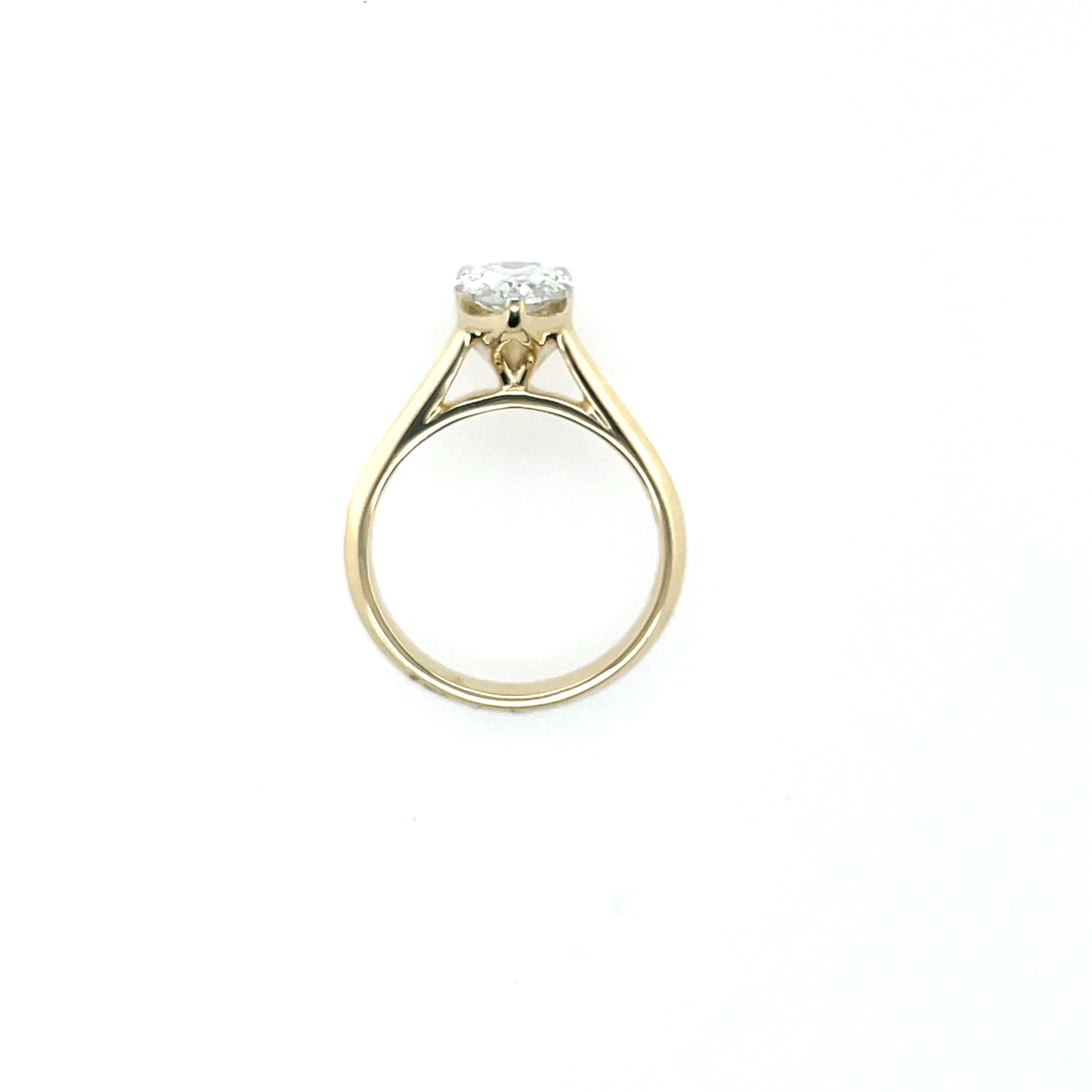 9ct Yellow Gold Lab Grown 2.01ct Pear Diamond Ring Z239