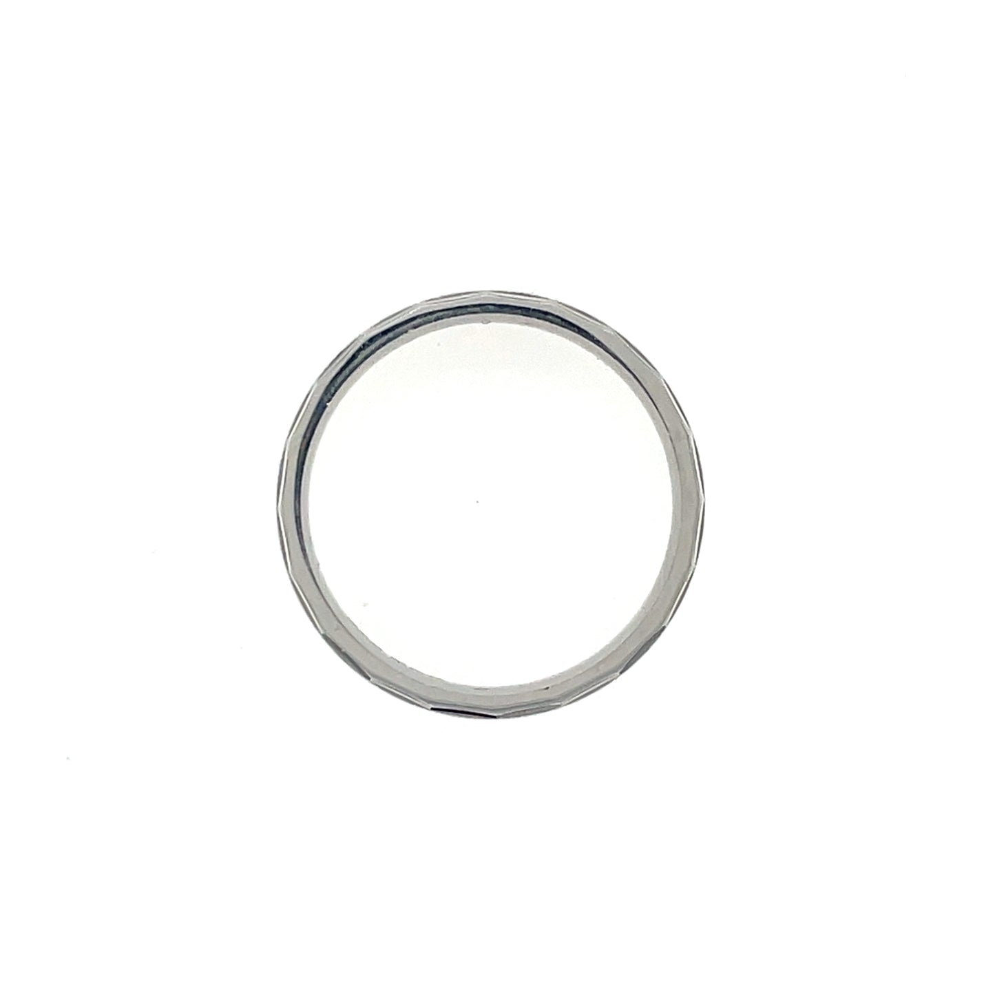 Sterling Silver Mens 5mm Court Wedding Ring Diamond-cut SR48