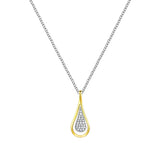 Silver Drop style necklace Yamila ST2261
