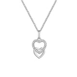 Silver Double Happiness Necklace twosome ST2265