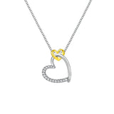 Silver Double Happiness Necklace Lavanya ST2271