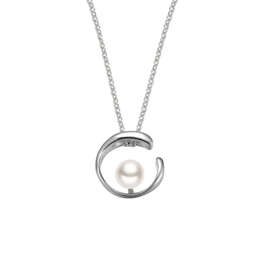 Silver Baroque Flair Pearl Necklace ST2459