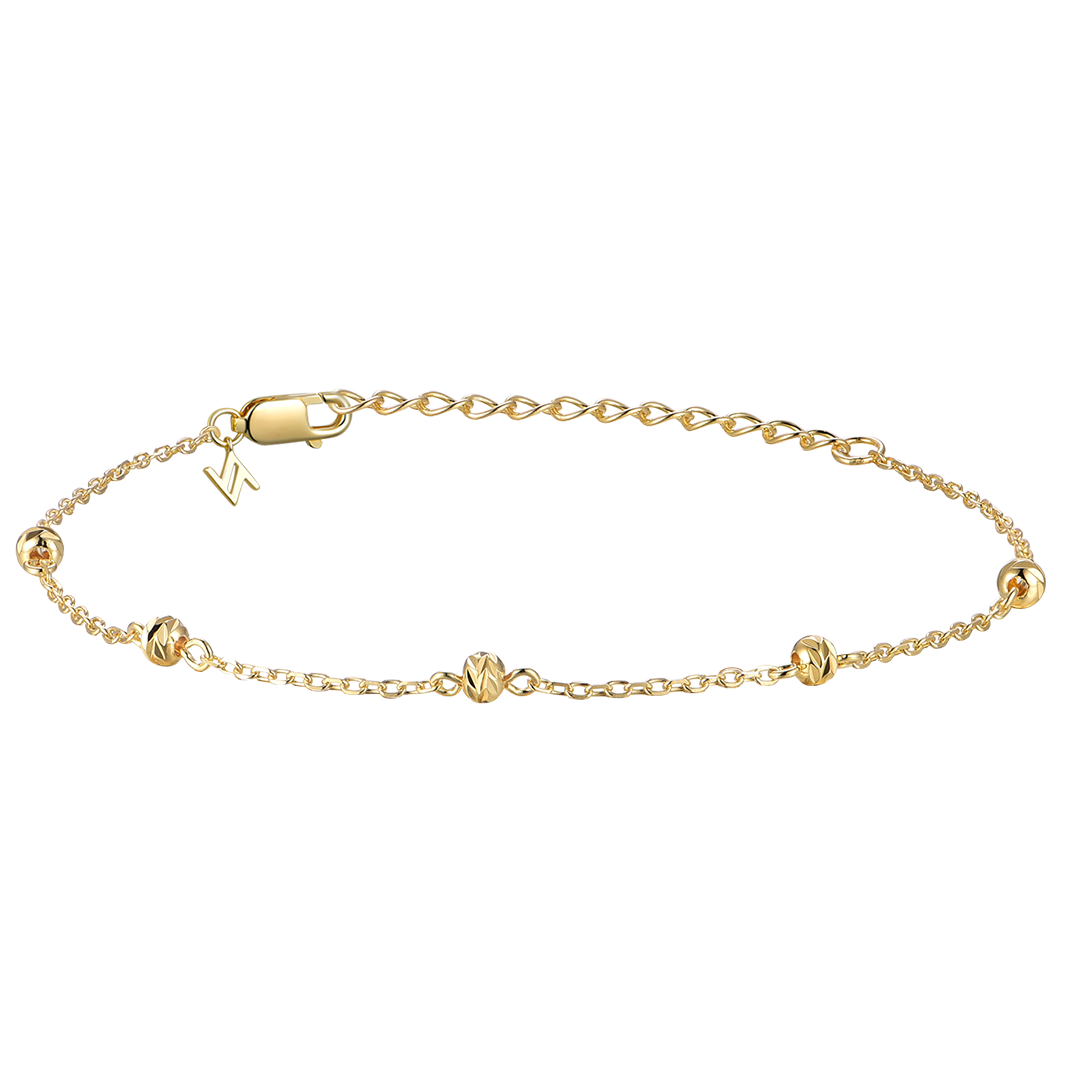 Silver Gold-plated Beaded Bracelet ST2496