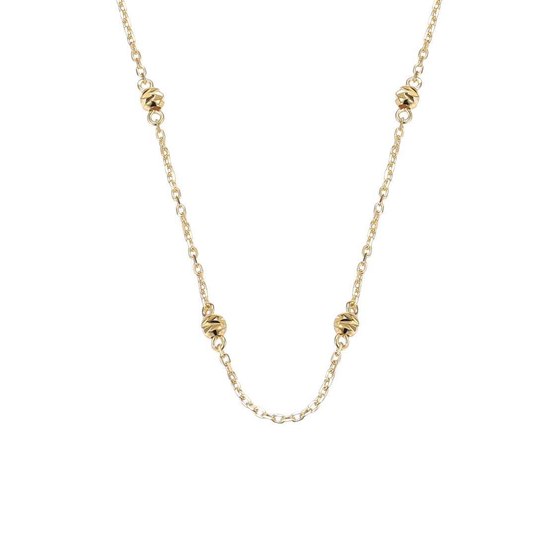 Silver Gold-Plated Beaded Chain ST2497