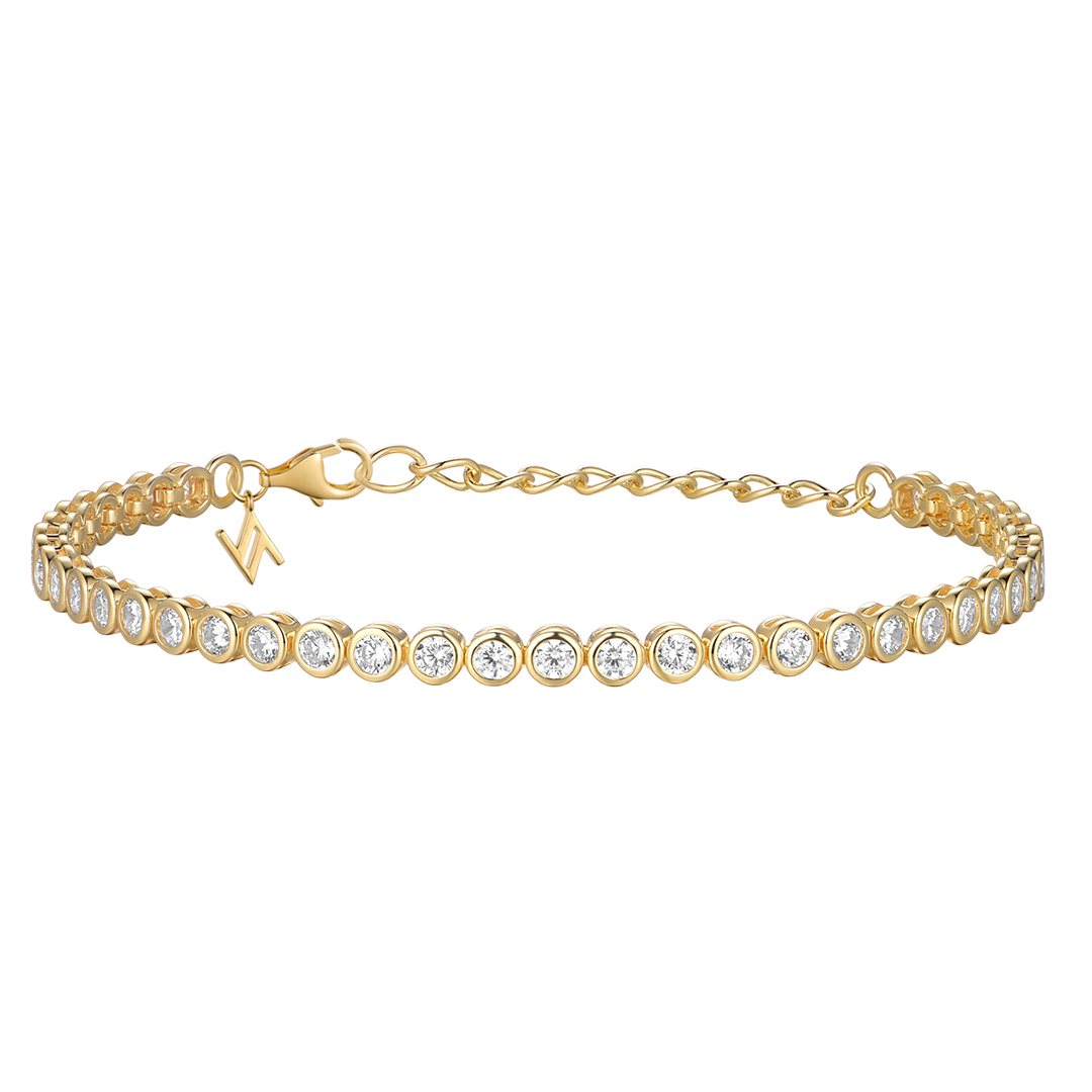 Silver Gold-plated 2.5mm Tennis Bracelet ST2511