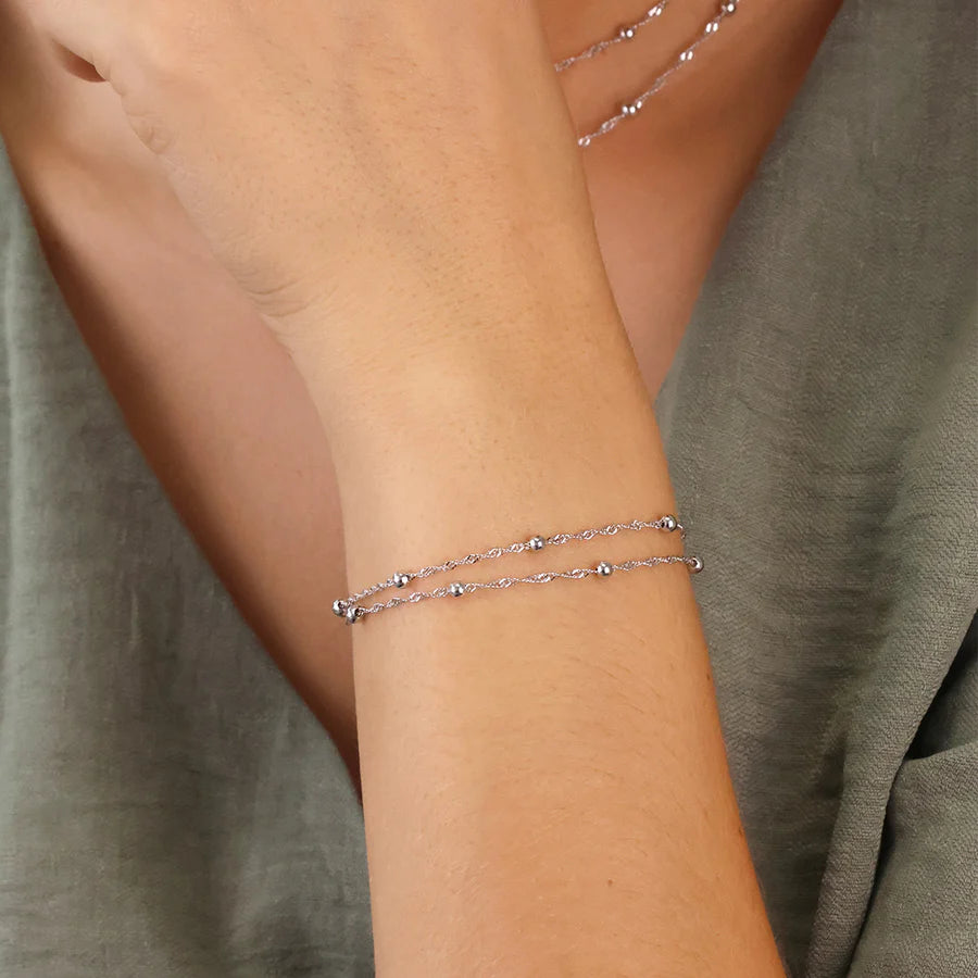 Silver Modern Aztec Bracelet Darleen ST2512