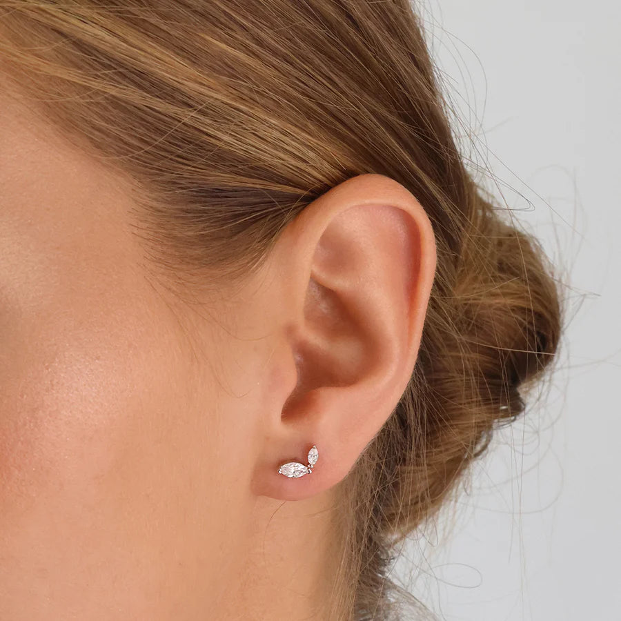 Silver CZ Sparkly Couture Earrings Katelyn ST2526