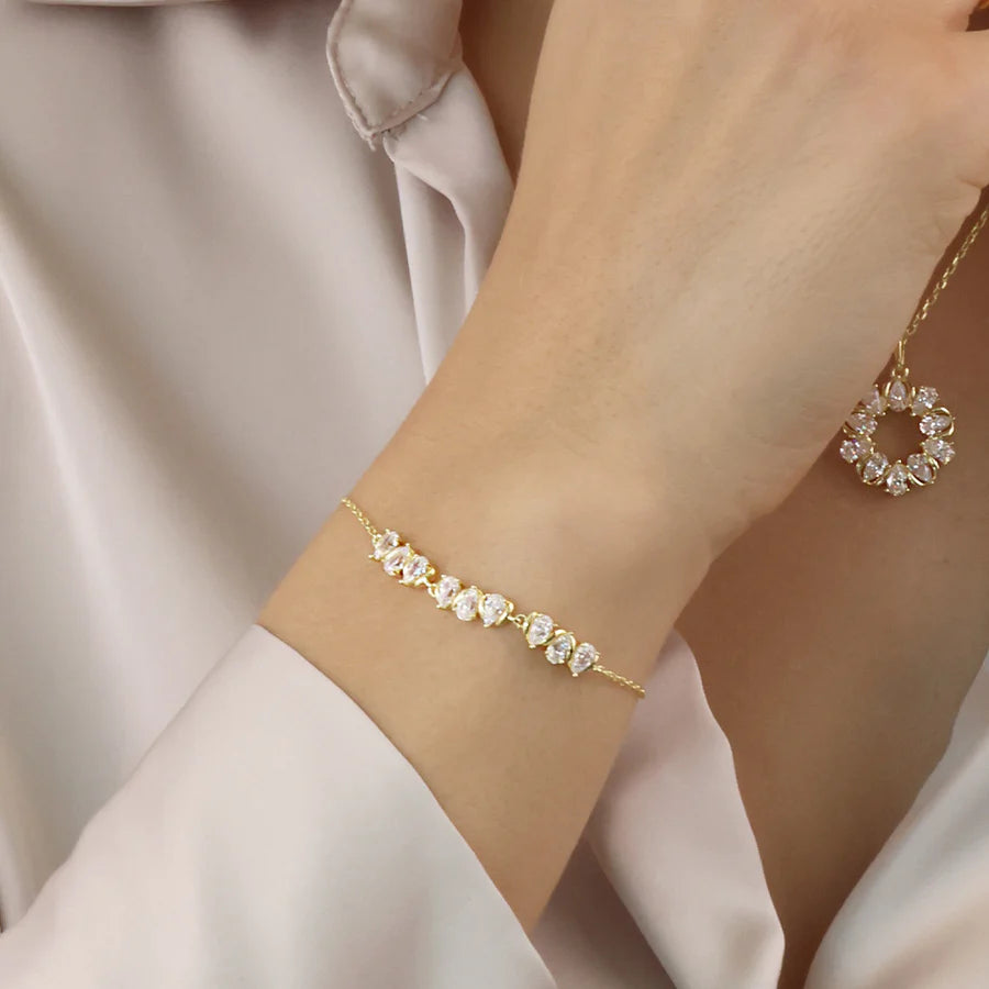 Silver Gold-plated Sparkly Couture Bracelet Brianna ST2559