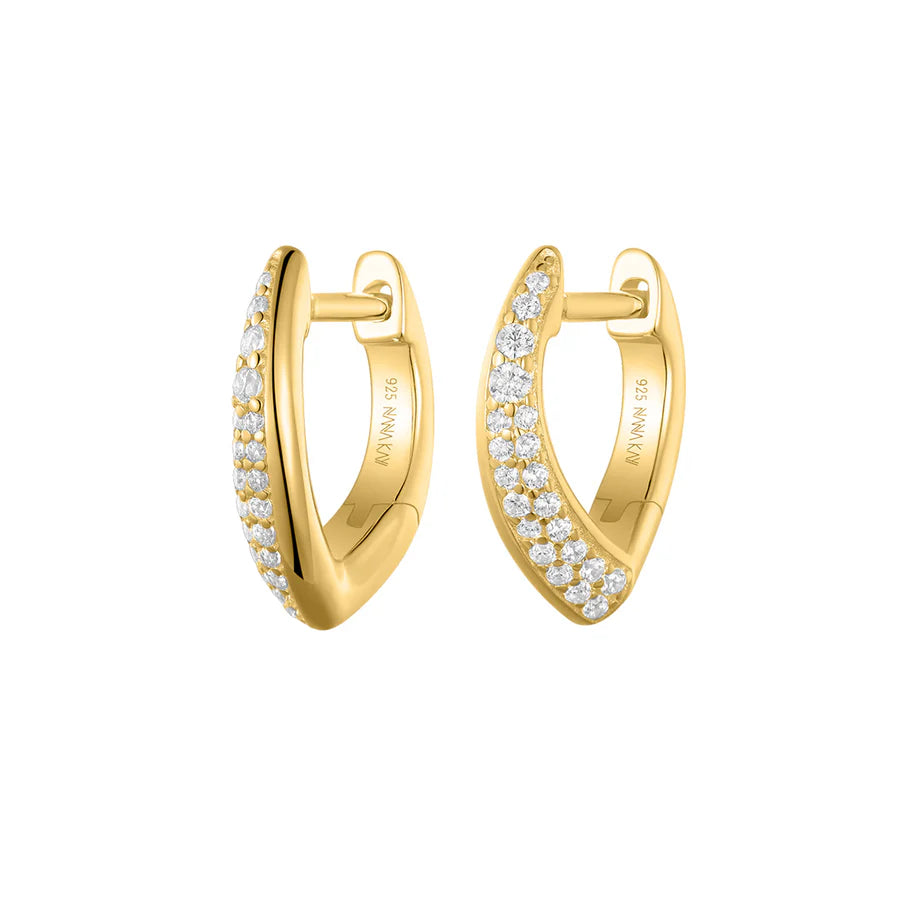 Silver Gold-plated Glamour Girl Hoop Oleandra ST2577